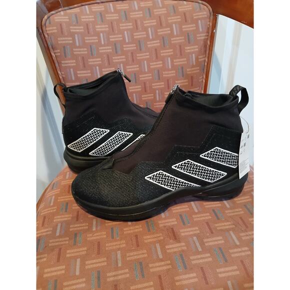 New Men's 11.5 adidas Nasty Torsion Team Black Football High Top Cleats GX1777 - Picture 8 of 9